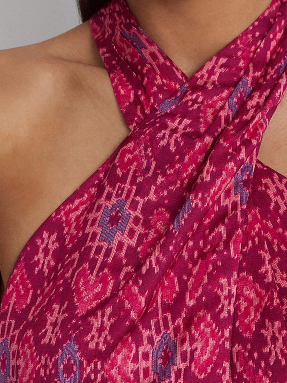 Lauren Ralph Lauren Shantung Halter Blouse - Picture 4 of 11